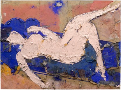 Manolo Valdés, Desnudo sobre fonda rosa, 2011
